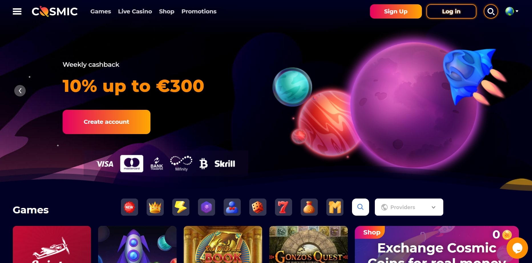 Cosmicslot Online Casino